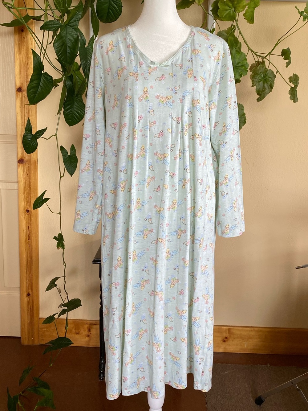 Disney Tinker Bell Nightgown Fairy Cottage Pajama Dress L 12/14 - Picture 5 of 12